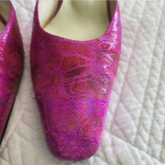 J.Renee Vintage Beautiful! tornasol hot pink elastic band heels - Picture 4 of 16